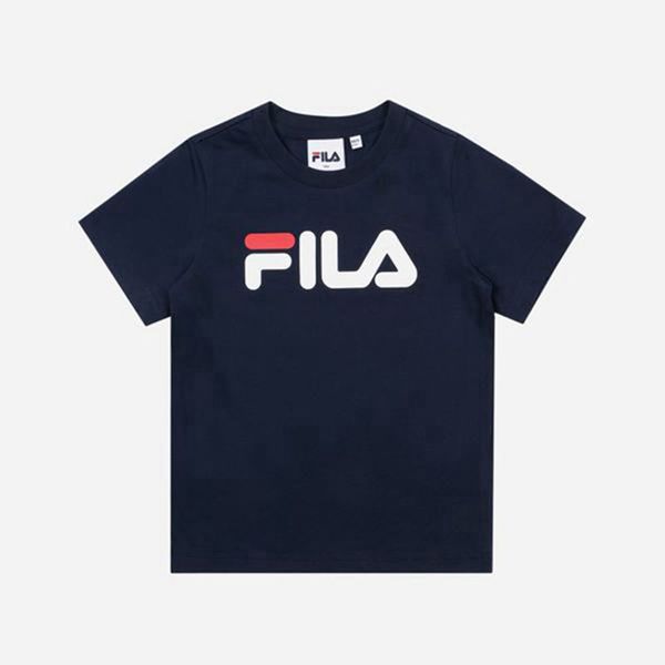 Fila Tričká Detske Námornícka Modrá - Uno Crew Neck S/S Vypredaj - Slovakia 13520-OUCN